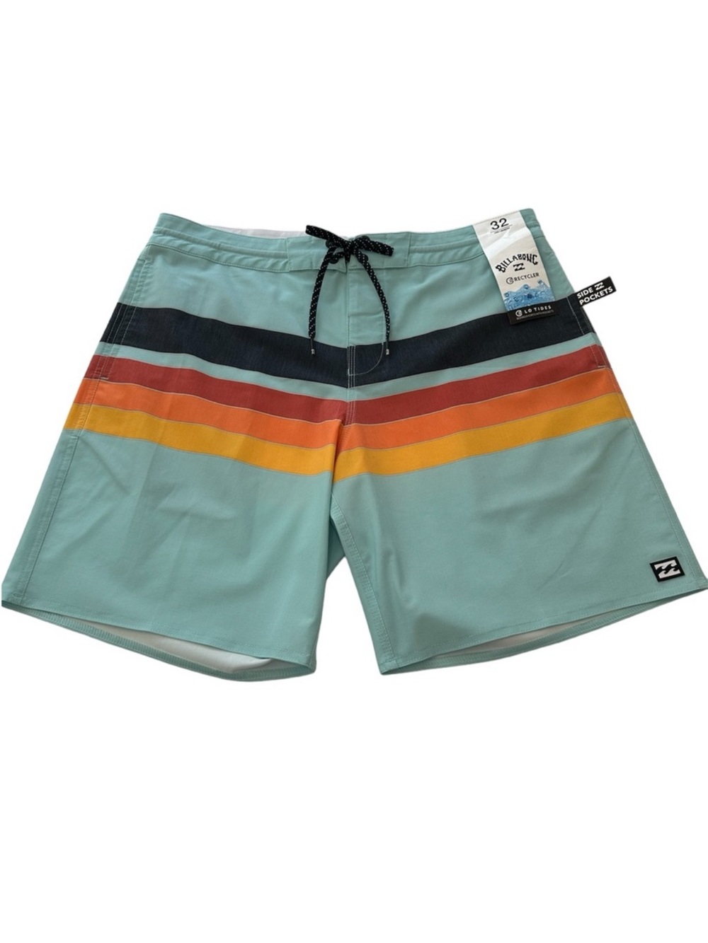 Billabong Board Shorts Swim Trunks Spinner Lo Tide 18" Stripe NWOT Men’s Size 32